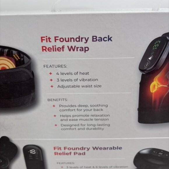 Fit Foundry 4-in-1 Heat & Massage Recovery Pack for Relief New Sealed Box - Picture 11 of 16
